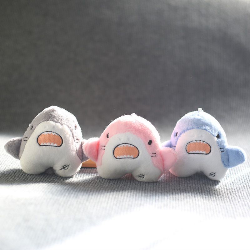 Soft Plush Adorable Shark Keychain Cute Ocean Animal Bag Toy Charm Stuffed_voghion.com