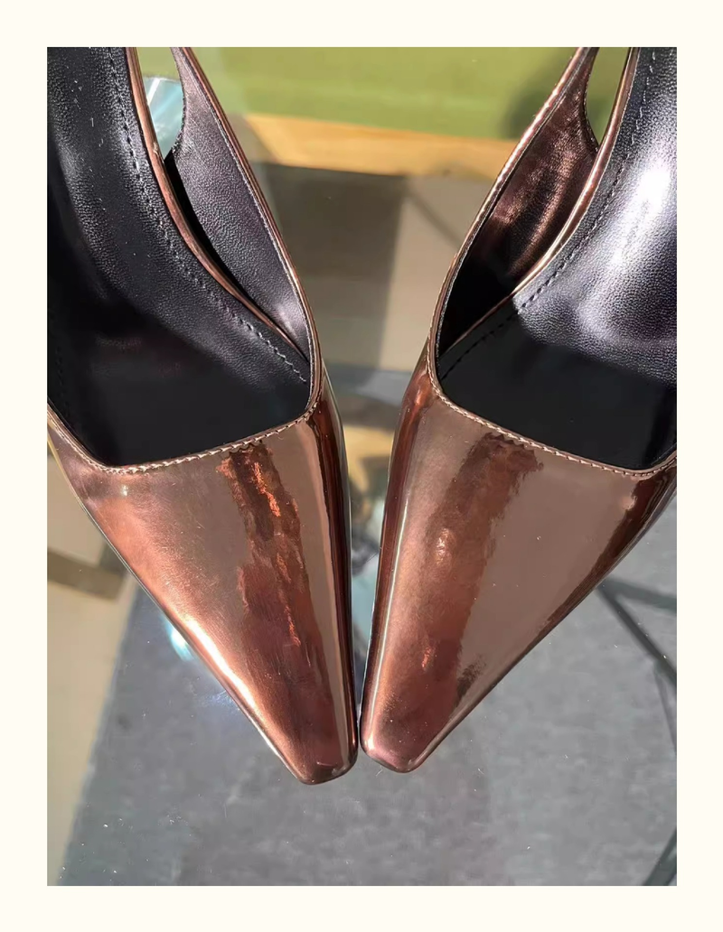 Park Caiying Rose-Toe-Sandalen für Frauen 2024 Frühling neue spitze Zehenrückseite leere Schuhe Lackleder Stiletto sexy High Heels_voghion.com