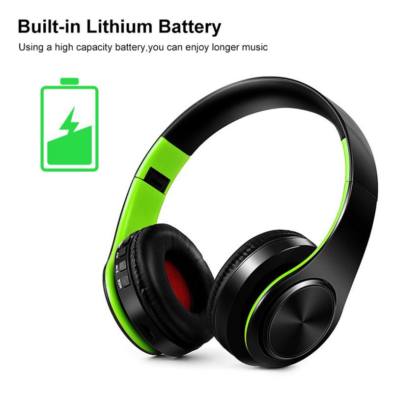Skládací stereo bezdrátová sluchátka Bluetooth 4.0 Náhlavní soupravy s těžkými basy s mikrofonem_voghion.com