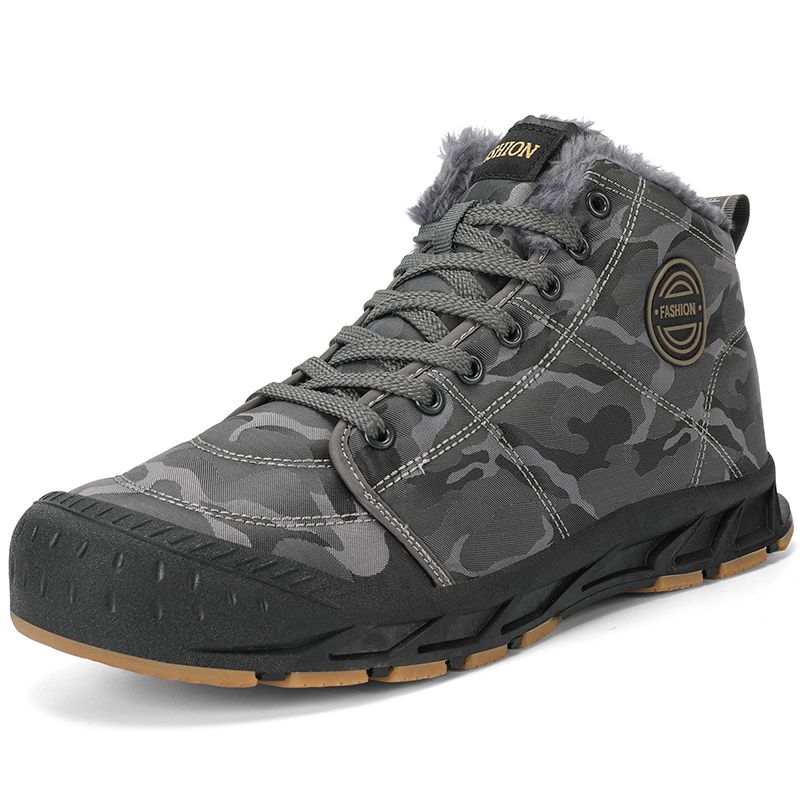 Men's Snow Boots Fur ed Ankle Booties Outdoor Anti-slip Waterproof Boot Unisex Comfortable Warm Sneakers 2024_voghion.com