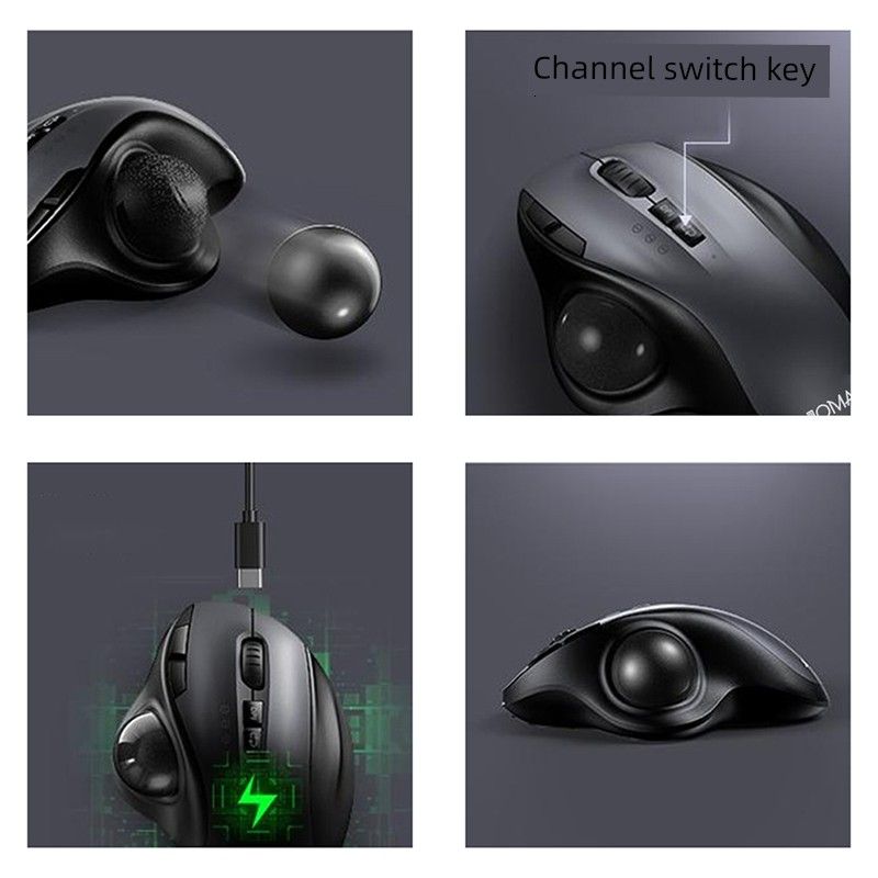 Draadloze dual-mode teken- en soepele Bluetooth trackballmuis_voghion.com