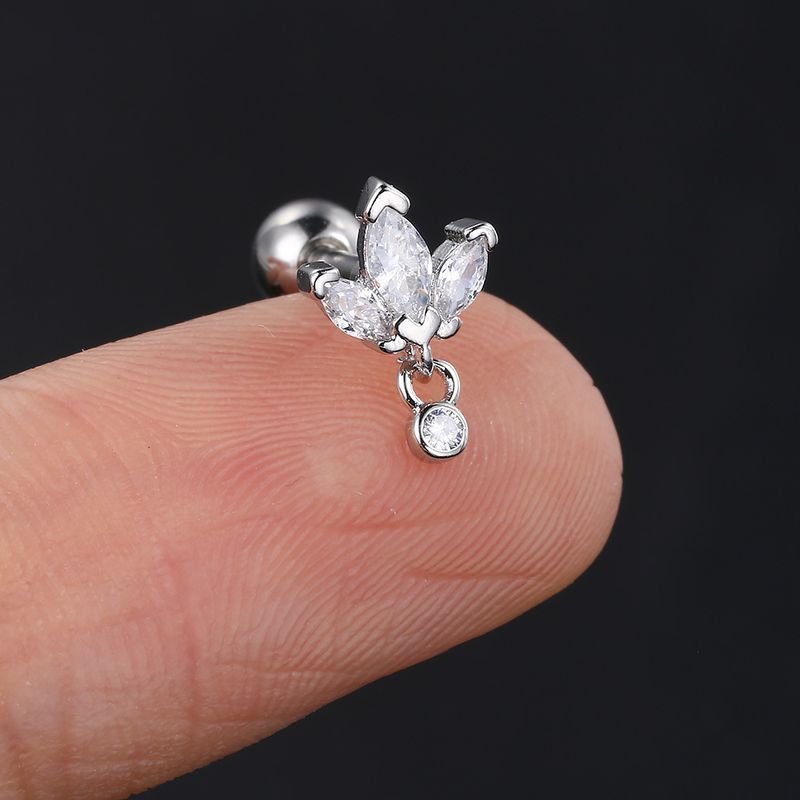 Unisex Nuovo Moda Piercing Osso Femmina Zircone Ciondolo Vite Mini Orecchini a Bottone_voghion.com