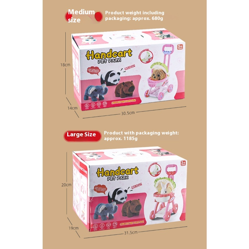 Maison de jeu, jouet, chariot, simulation, chat, chien, animal de compagnie, chariot, jouets éducatifs pour enfants, garçons et filles_voghion.com