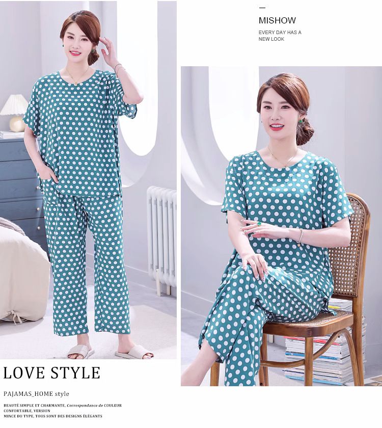 Katoenen zijden kleding voor volwassenen en ouderen | Set met korte mouwen, ademend synthetisch katoen en plus-size design (XL)_voghion.com