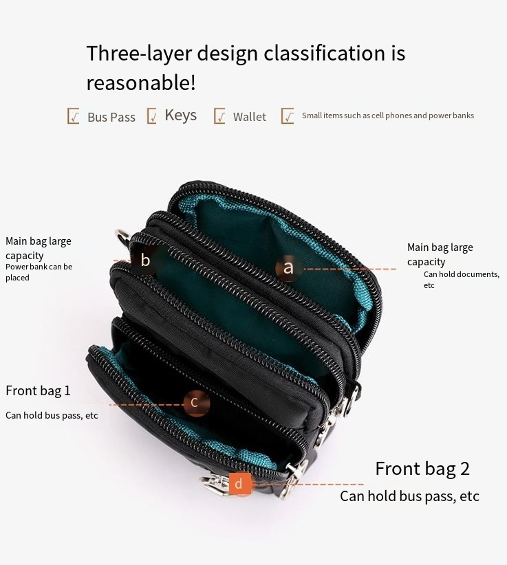mobile phone bag women's messenger bag mobile phone bag crossbody coin purse vertical mini bag_voghion.com