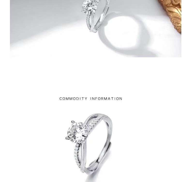 2 Carat Ring Ring Female Niche Design Fashion Personality Light Luxury Net Red Live Broadcast Moissanite Open Temperament_voghion.com