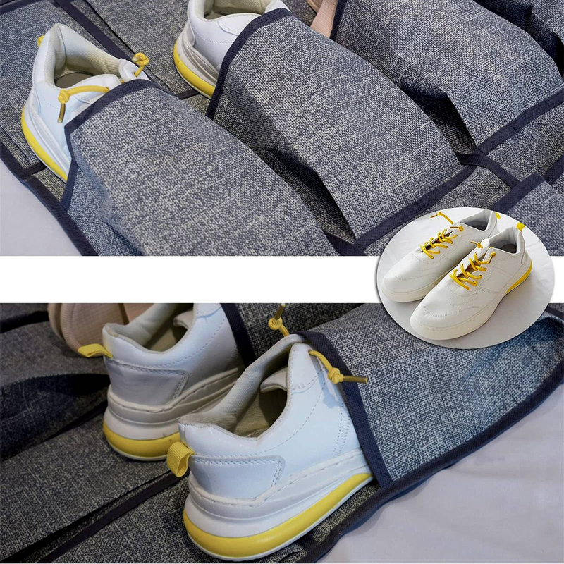 Schuh-Organizer mit 24 Taschen, zum Aufhängen an der Tür, Schuhregal für Hausschuhe, Schuhe, platzsparend, organisierter Schuhschrank, kostenloses Nagel-Schuhregal_voghion.com