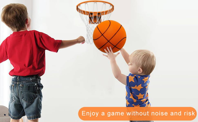 YOUEN Silent Basketball–Grooved Airless Indoor Basketball For Quiet Dribbling And Indoor Training, Pro PU Foam Ball – Real Feel Higher Bounce Quieter_voghion.com