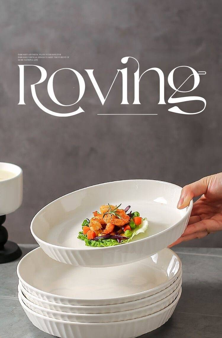 2er-Pack 8,1 Zoll dicke Essteller aus Keramik, skandinavischer Stil, vielseitig verwendbar, Serviergeschirr für Pasta und Obst, leicht zu reinigen, kommerzielle Qualität_voghion.com