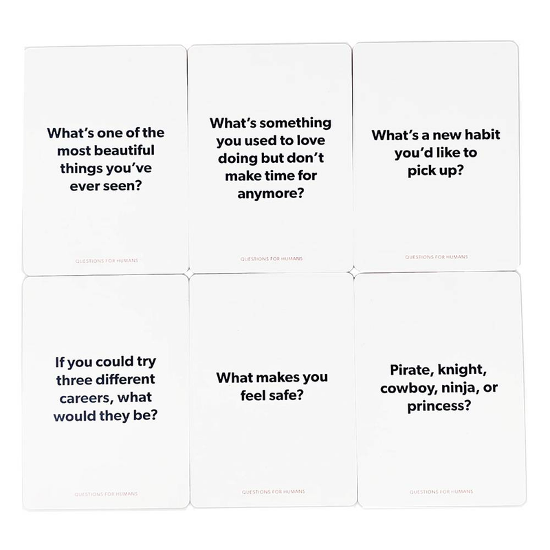 Domande per gli umani, edizione inglese, gioco di conversazione per coppie, carte giocattolo_voghion.com