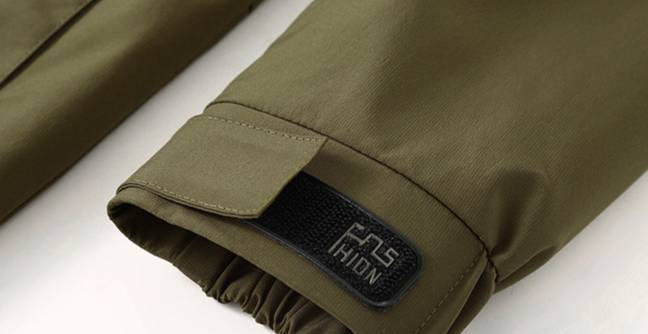 Men's Oversized Fleece-Lined Winter Coat – Heavyweight Workwear Jacket With Contrast Panels & Detachable Hood (Black/Army Green, 4XL-11XL)_voghion.com