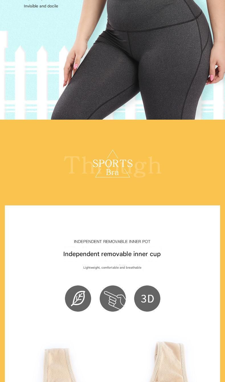 Reggiseno sportivo da allenamento taglie forti, top da allenamento per donna, supporto elevato, taglie grandi, traspirante, bella schiena arricciata, maglia cava, per corsa e yoga_voghion.com