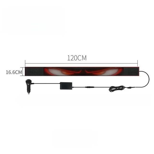 Écran publicitaire flexible lumineux LED dynamique Bluetooth pour camions et voitures Devil S Soft Car Truck Eye Light_voghion.com