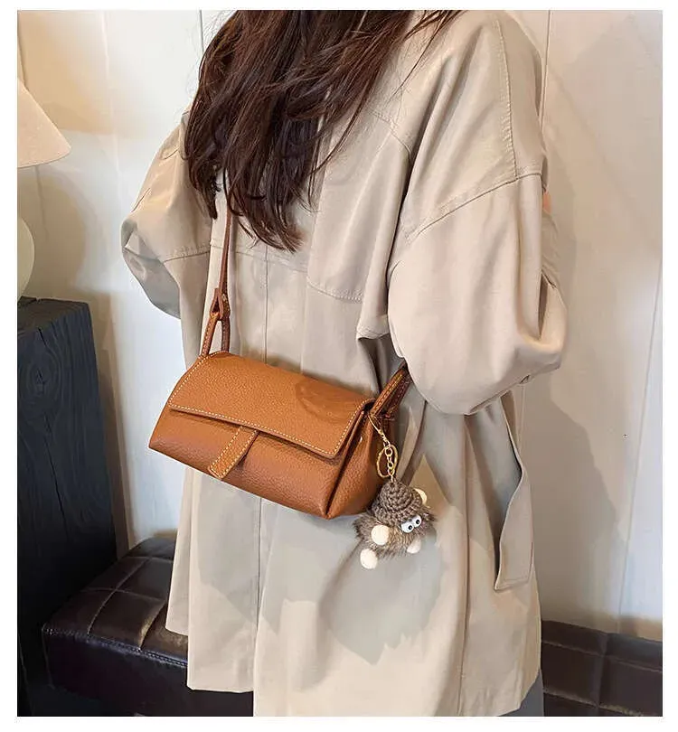 Borsa a tracolla semplice ed elegante, piccola e versatile, da donna, alla moda, squisita._voghion.com