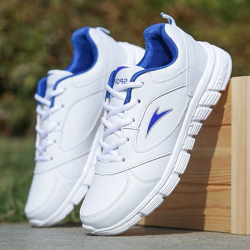 Euro Step Mesh Spring And Autumn Breathable White Lightweight Soft Sole Casual Trendy Deodorant Sports Running Men's Shoes_voghion.com