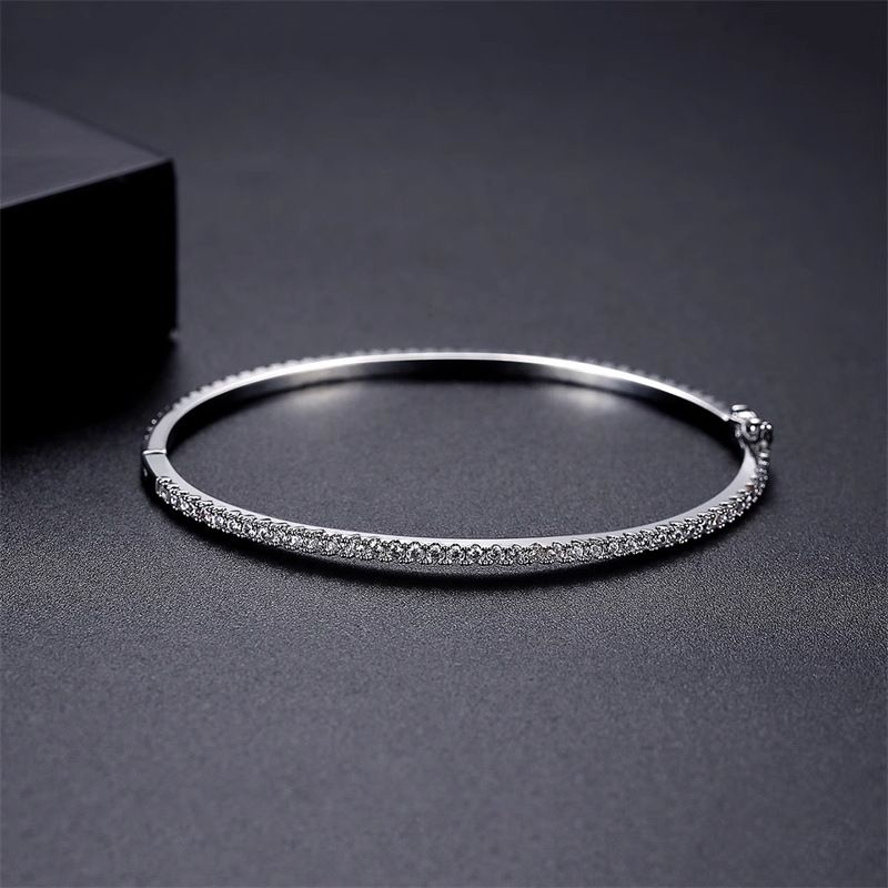 High-Value Single Row Diamond Micro-Inlaid Zirconia Bracelet Korean Design Sense Niche Versatile Fairy Jewelry_voghion.com