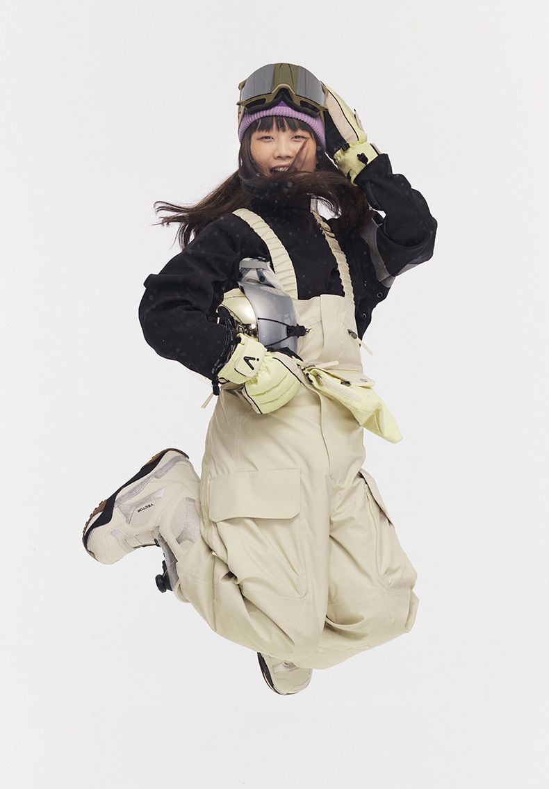 Ski-Latzhose – Wasserdichte und winddichte Skioveralls für Damen und Herren (Kunstgelb, Beerenrosa, Klassisches Schwarz) – Größen XS bis L_voghion.com