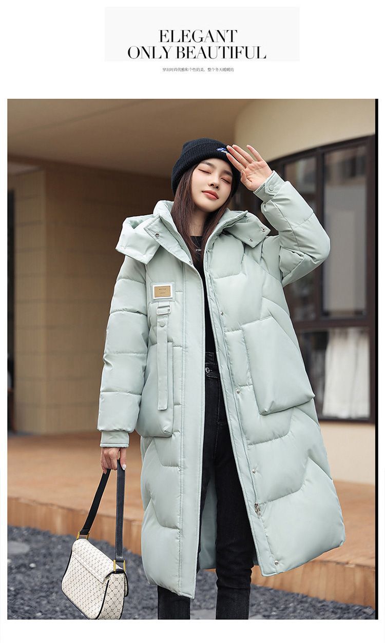Women's Long Hooded Puffer Coat Winter Warm Oversized Parka Jacket With Pockets, Casual Streetwear Outerwear For Cold Weather_voghion.com