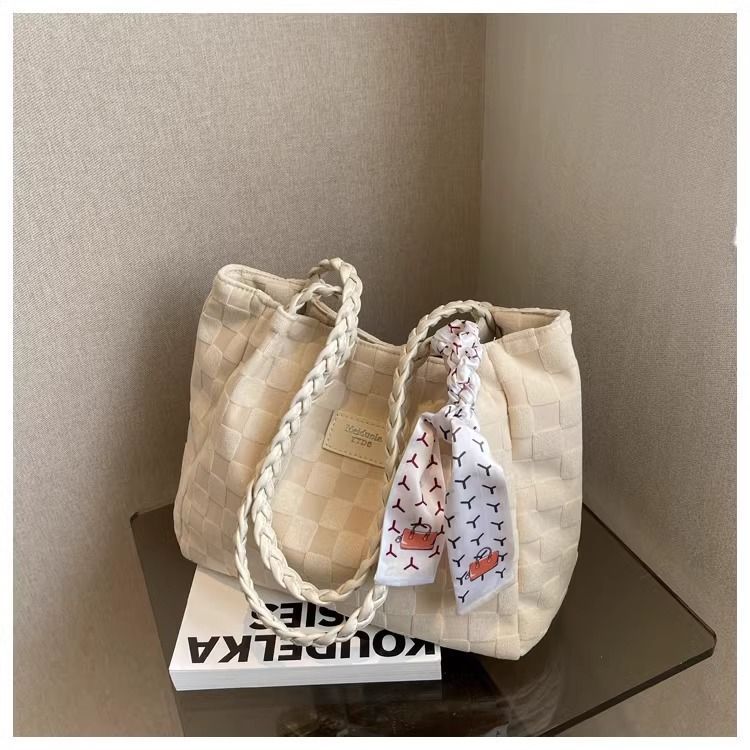 Geantă de damă UR premium pentru studenți, de calitate superioară, cu un singur umăr, din pânză, la modă, de mare capacitate, pentru naveta, 2024_voghion.com