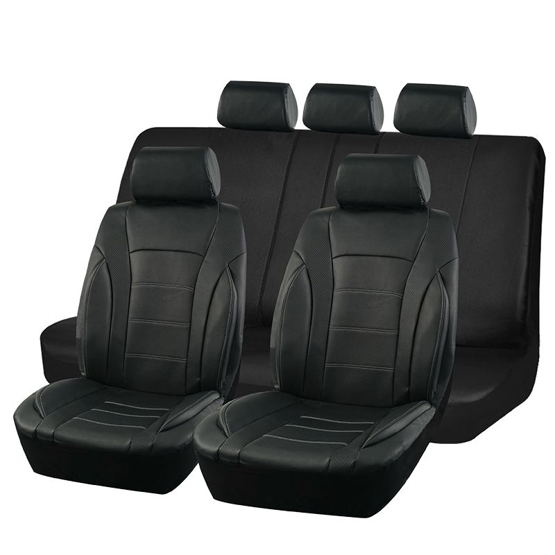 AUTO PLUS Set completo di coprisedili in pelle per auto di dimensioni universali, adatti per auto, SUV, camion, accessori per interni_voghion.com