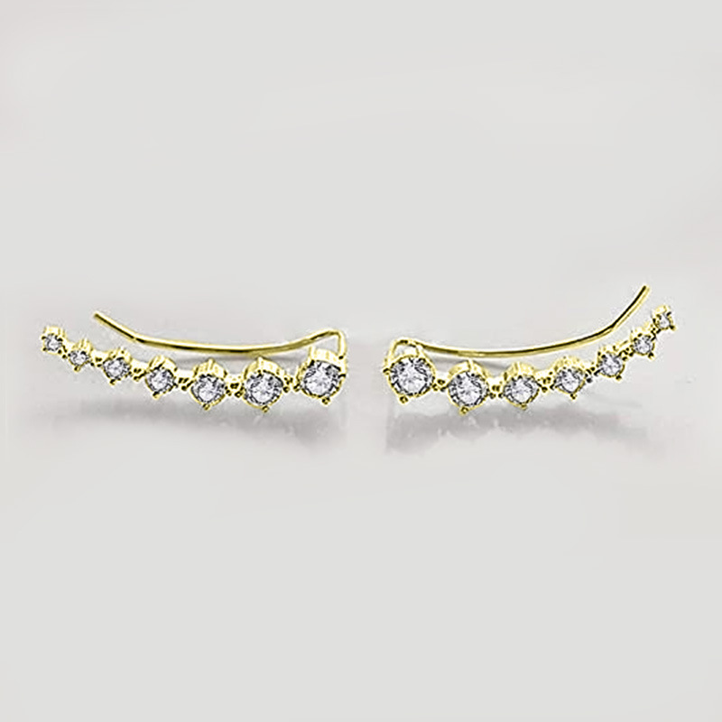 Cao Shi 2023 New Trendy Super Sparkling Cuff Korean Style Elegant Internet Celebrity Simple Ear Hook Exquisite Zircon_voghion.com