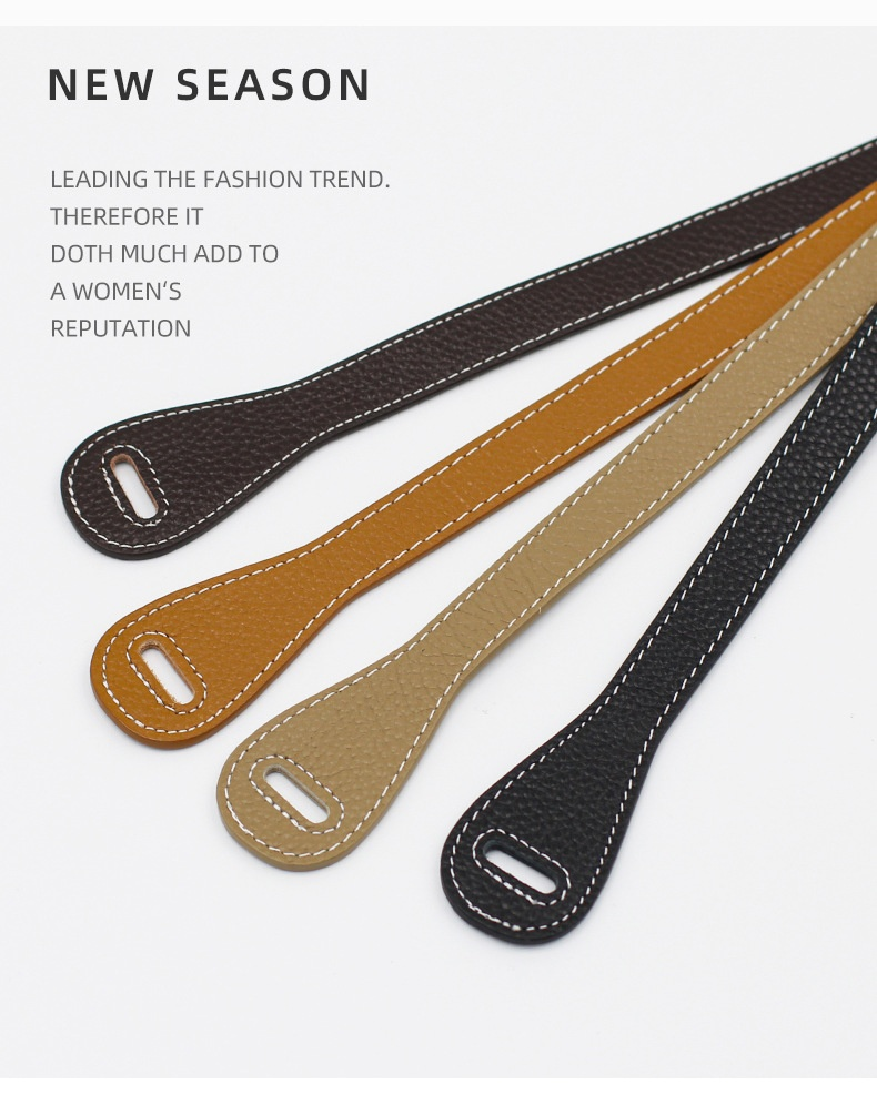 Cintura decorativa da donna annodata 2023 senza cintura da punzonatura, gonna abbinata in vera pelle, cintura sottile alla moda e versatile,_voghion.com