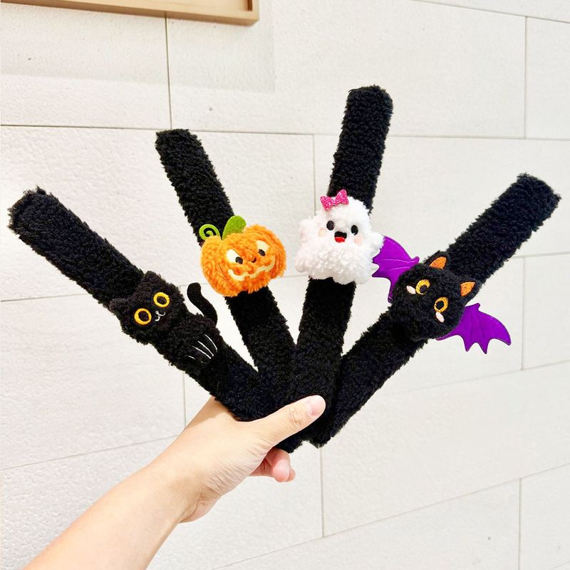 Braccialetto di peluche per Halloween - Anello elastico per feste, accessorio per bambini, simpatico giocattolo per bambole_voghion.com