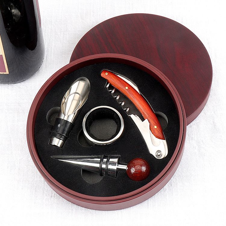 Heiße verkaufende Kaninchenkopf-Geschenkbox in Rot für hochwertige Weinflasche und Öffner_voghion.com