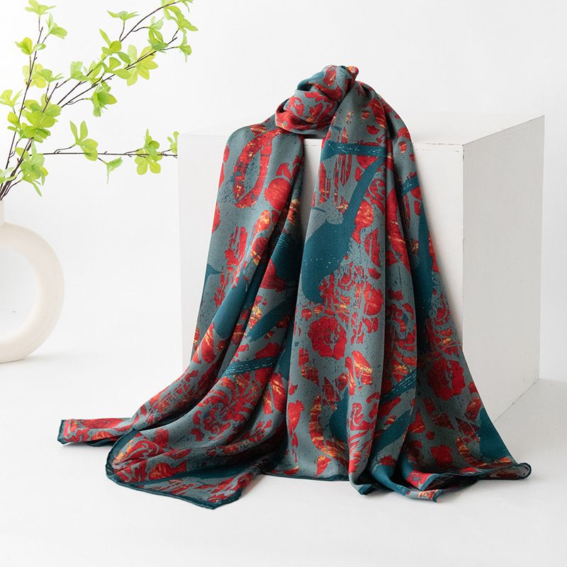 Regalo mamma 100% seta di gelso sciarpa di alta qualità, foulard, scialle da donna nonna bifacciale_voghion.com