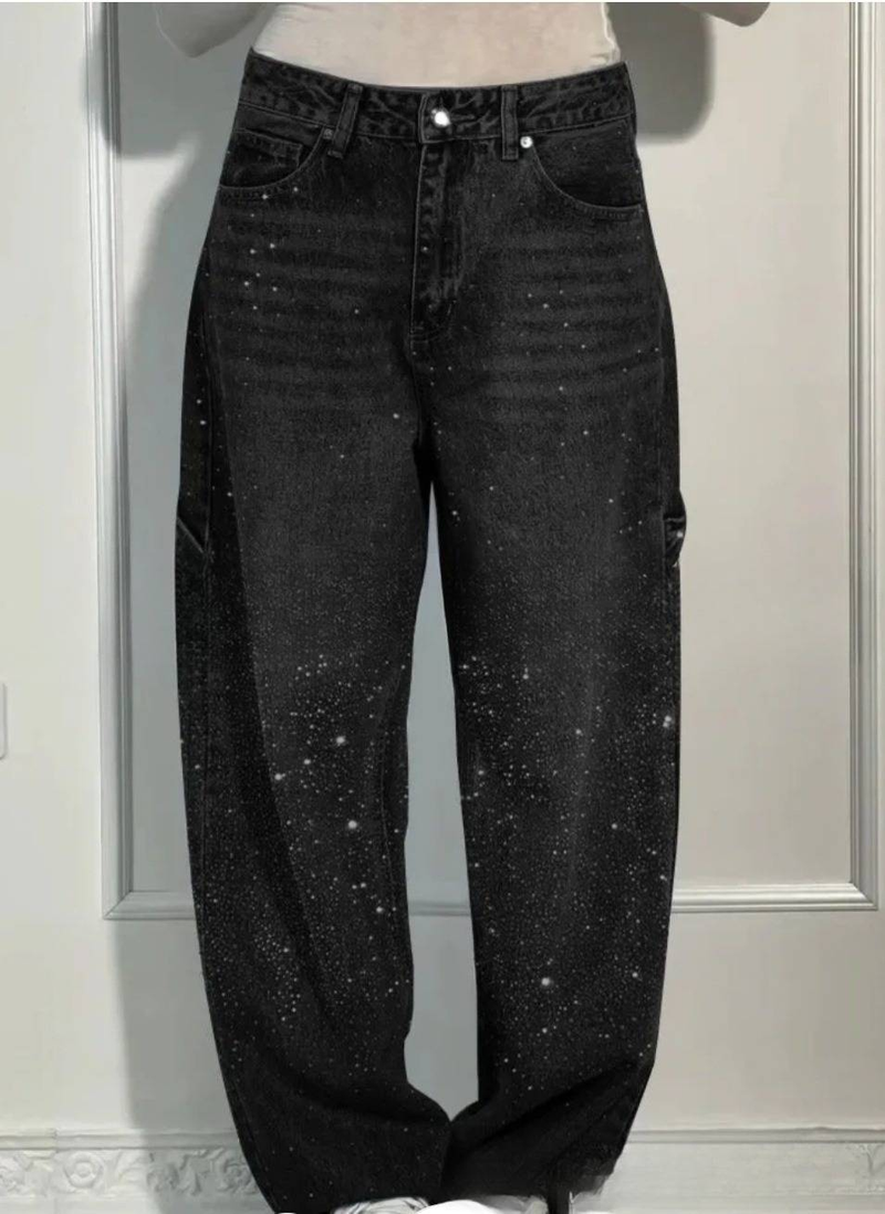 Naisterõivad Kevadsuvi Uued naiste vabaaja teksapüksid rhinestone'ist_voghion.com