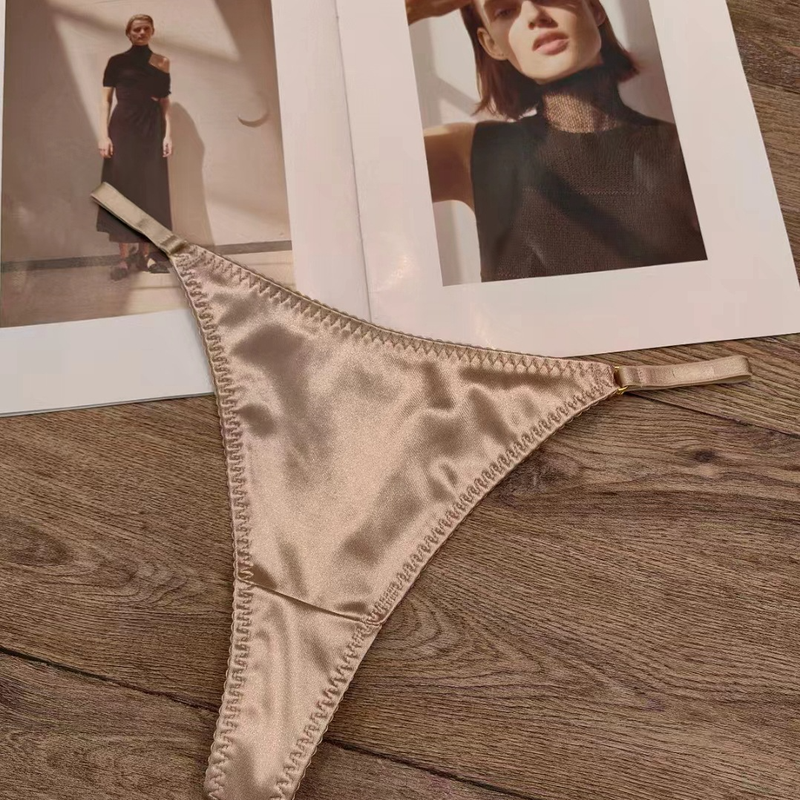 Damen Dessous Dreieck Cup ohne Stahlring Kleine Brust Sexy Push Up Dünne Glatte Unterwäsche BH-Set_voghion.com