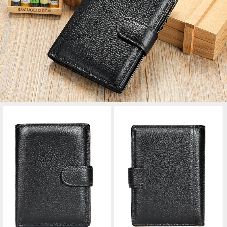 Men's Wallet Wallet First Layer Cowhide High Grade Passport Wallet_voghion.com