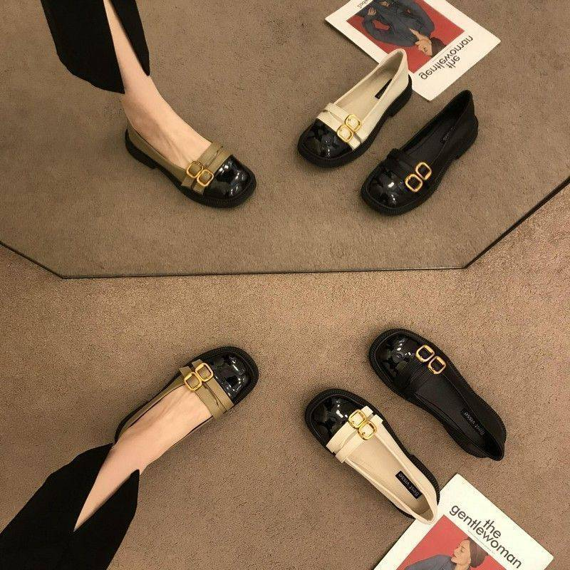 Neue Sommer-Retro-Schuhe im britischen Stil, kleine Lederschuhe, vielseitige flache französische Einzelschuhe, Mary Jane-Damenschuhe_voghion.com