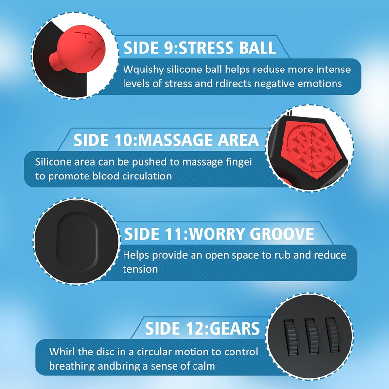 1PC 12-Side Fidget Toys Cube Relieves Stress And Anxiety Anti Depression Focus Travel Toy Cube For Children And Adults Stocking Stuffers Gifts Idea_voghion.com