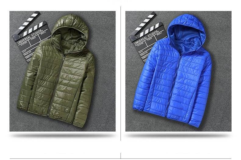 Giacca leggera da uomo con collo alto o cappuccio, vestibilità slim, sottile e calda, cappotto invernale casual per ragazzi_voghion.com