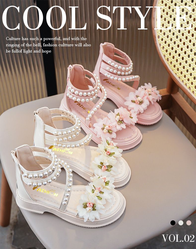 XUANMU Mädchen Sandalen Sommer Neue Blume Fee Stil Prinzessin Schuhe Für Party Hochzeit Zeigen Mode Weiche Sohle Elegante Strand Schuhe Z0108_voghion.com