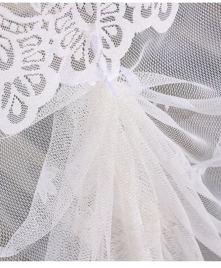 New White Gauze Small Curtain Gauze Curtain Light Transmitting And Light Proof Balcony Bay Window White Gauze Curtain Door Curtain Bedroom Lace_voghion.com