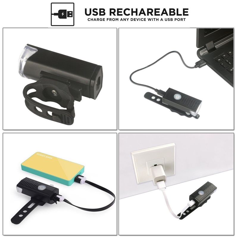 Światło rowerowe Reflektor Nocna jazda Ładowanie USB Podświetlenie LED Światło przednie do roweru górskiego Sprzęt Reflektor_voghion.com