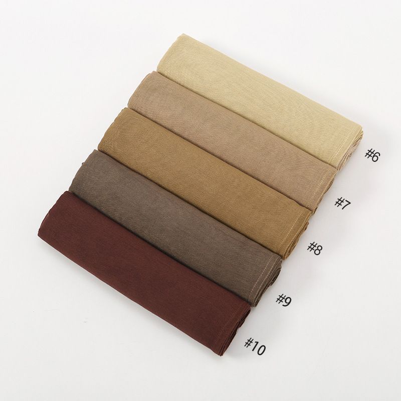 Sciarpe da donna autunno nuovo colore unito vendita calda foulard in cotone malese indonesiano tinta unita bordo largo sottile sciarpa traspirante in modal_voghion.com