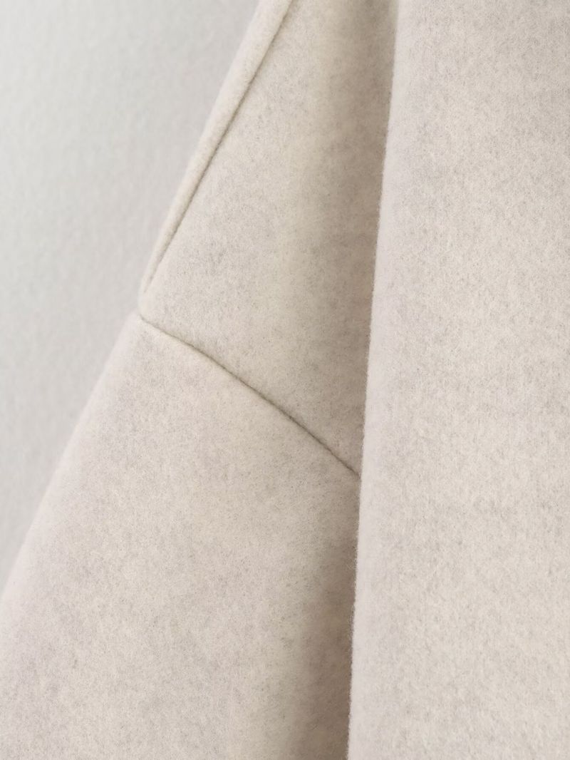 Trendiger Mantel aus Wollmischung mit Reißverschluss für Damen – Herbstmodische Oberbekleidung in Beige, Dunkelgrau, Dunkelbraun und Weinrot – Größen S/M/L_voghion.com