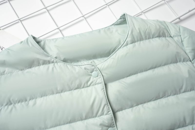 Doudoune sans manches ultra-légère pour femme, coupe ajustée, manches longues, intérieur matelassé chaud, extérieur en nylon respirant, plusieurs couleurs (M-XXXXL)_voghion.com