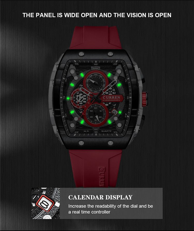 Six Pin Chronograph Watch Men's Fashion Multi Function Watch_voghion.com