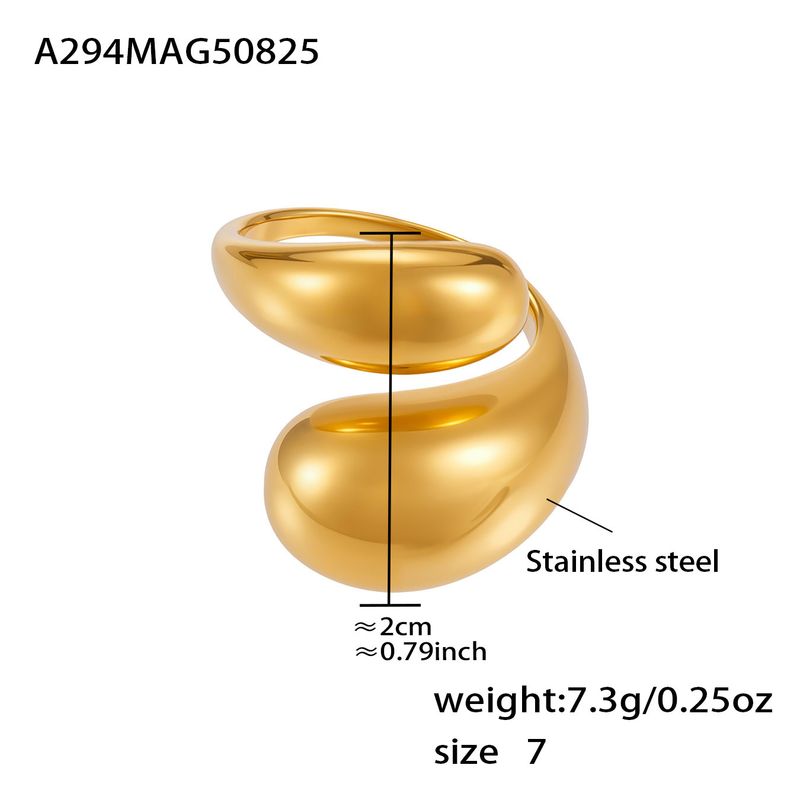 Sugar Cube Retro Love Heart Several Diamond Ring Irregular Smooth Titanium Steel Non Fading Open Ring Combination_voghion.com