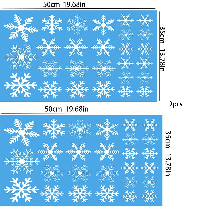 Christmas snowflake elk sleigh window decoration Christmas tree 3d static sticker New Year window sticker Christmas sticker_voghion.com