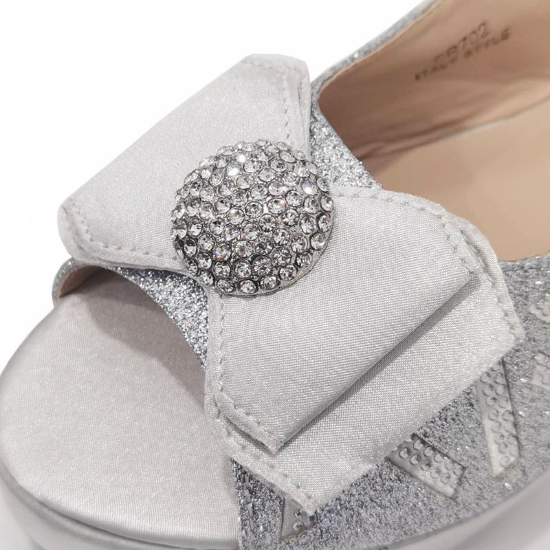 Damenschuhe Große Damenschuhe Schuhe für Geburtstagsfeiern Kleiner Keilabsatz Schuhe mit dicker Sohle und gleichem Design Clutch Bag Diamond Flower_voghion.com