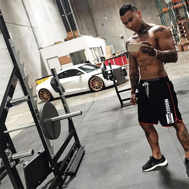 Fitness-Shorts, Herren-Sportshorts, atmungsaktive, schnell trocknende Basketball-Caprihose aus Mesh, Sommer-Lauf-Trainingshose_voghion.com