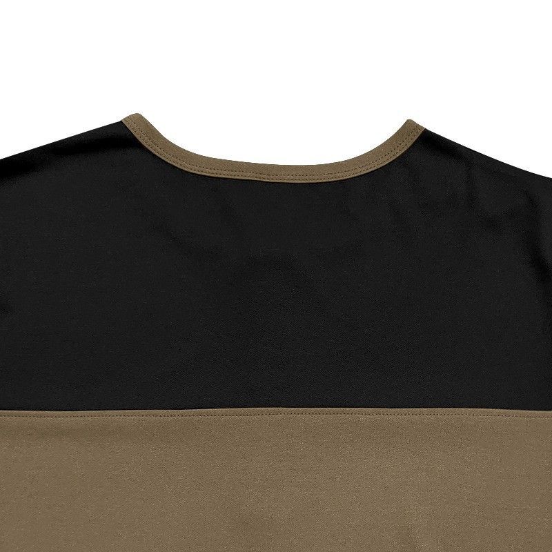 Herren-Retro-T-Shirt mit Henley-Kragen – Zweifarbiges, atmungsaktives Langarmshirt aus Polyester-Mischgewebe (S-XXXL)_voghion.com