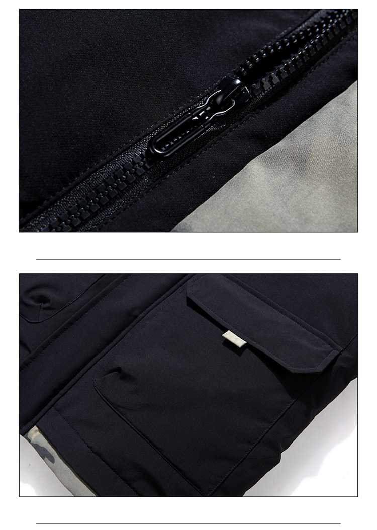 bomullsvadderad kort vadderad kappa för män höst-vinter bomullsvadderad jacka_voghion.com