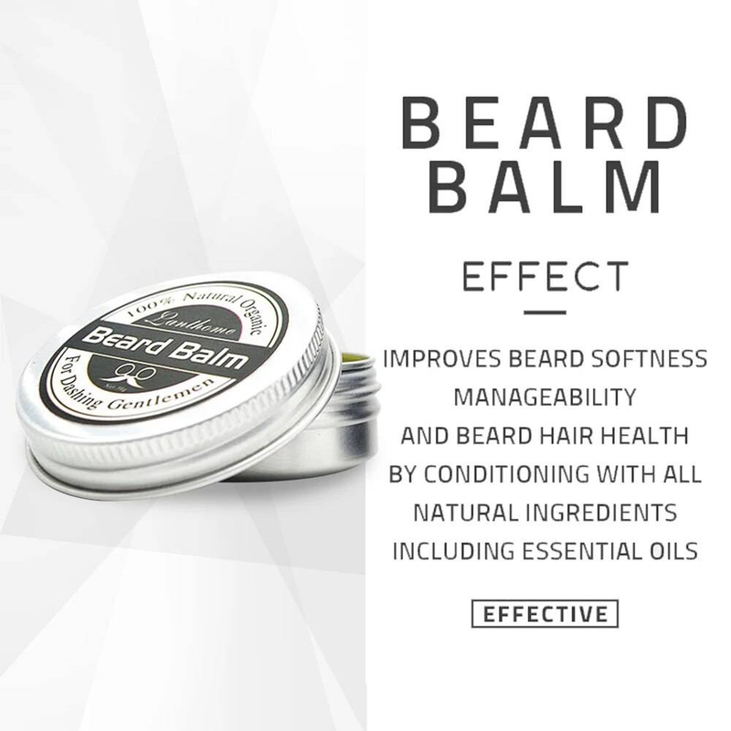 QLZHANFU 1PC 30g Cera per barba da uomo professionale Baffi Unguento Crema per barba naturale Balsamo per olio naturale Barba liscia Cura dello styling_voghion.com