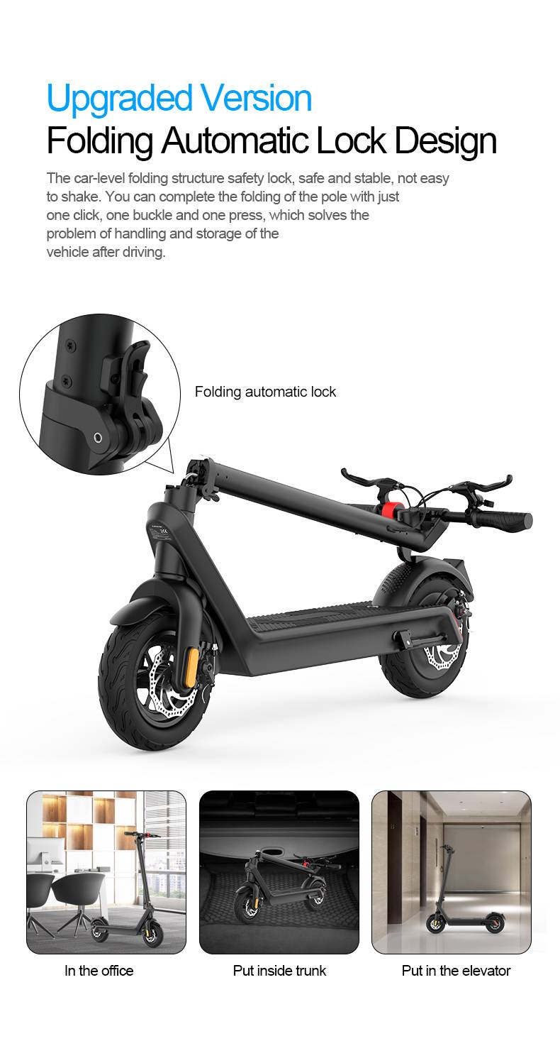 X9Plus 36v 500w magnezijeva zlitina 2 kolesa 10" 15.6Ah mobilni skuter zložljiv električni skuter za odrasle_voghion.com